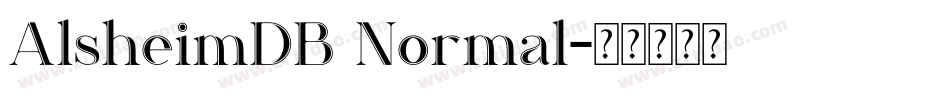 AlsheimDB Normal字体转换